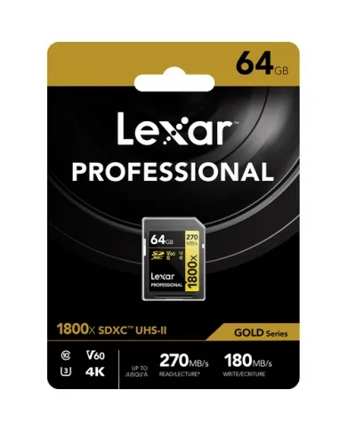 LEXAR SDHC 64GB UHS-II 1800X 280MB/S