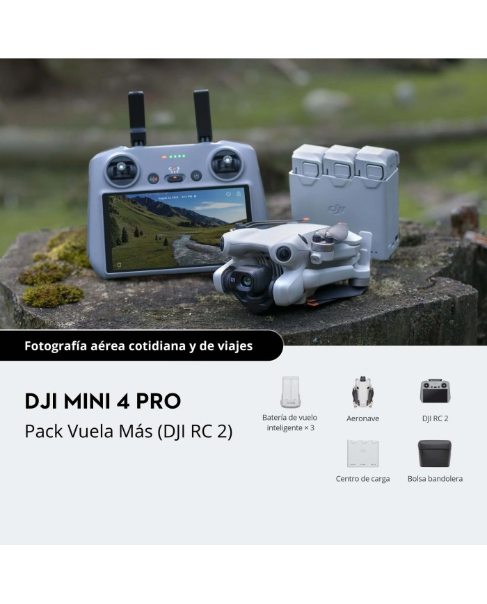 DRON DJI MINI 4 PRO PACK VUELA MÁS (DJI RC 2)