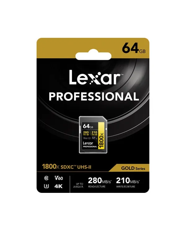 COMPRAR LEXAR SD 64GB V60 1800x UHS-II