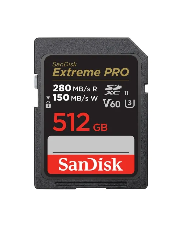 SANDISK SDXC EXTREME PRO 512GB V60 UHS-II 280 MB/S