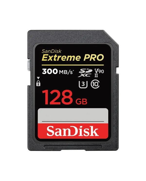 SANDISK SDXC EXTREME PRO 128GB V90 UHS-II 300MB/S
